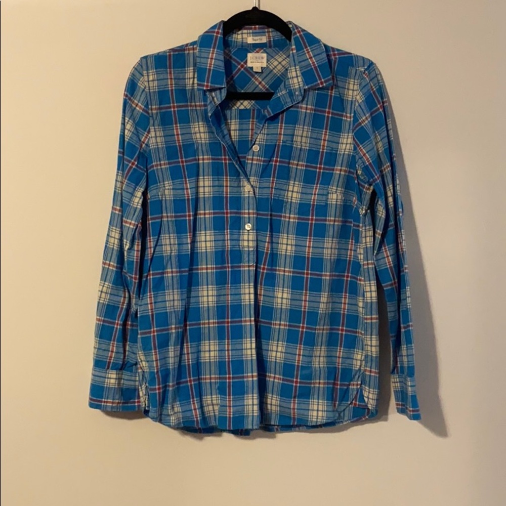 J. Crew plaid popover - NWOT